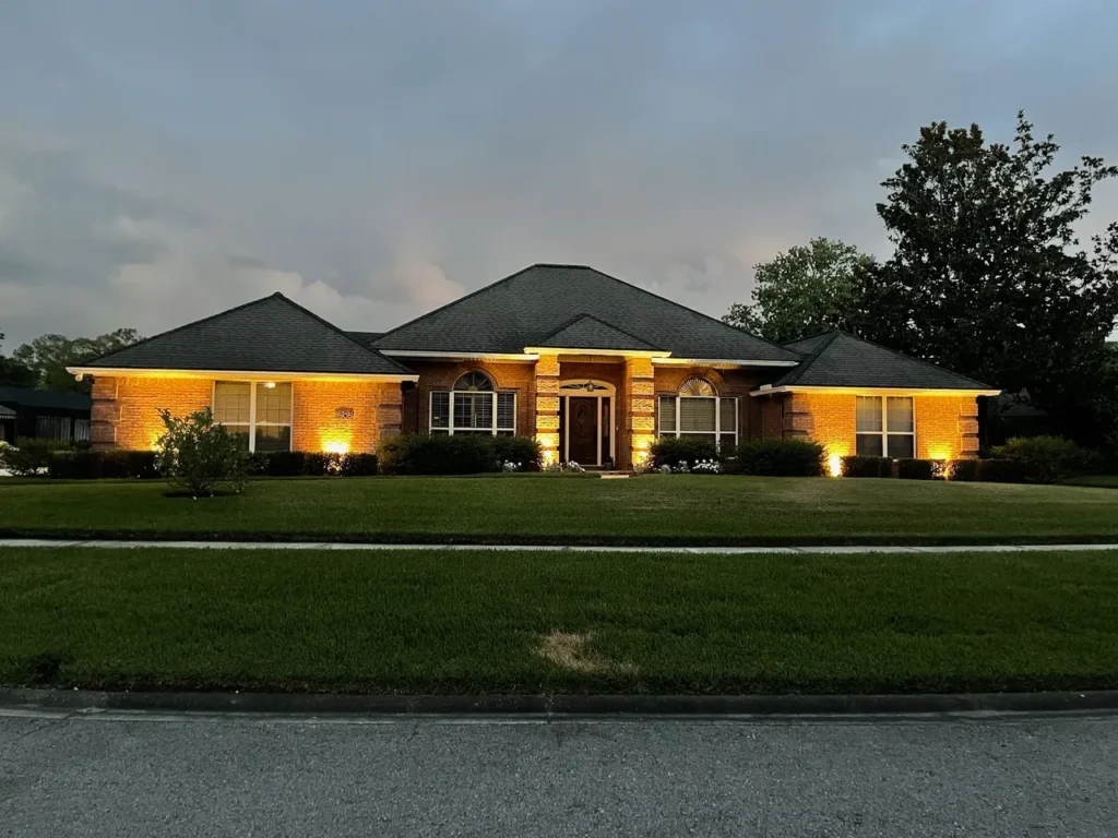 landscape lighting installation