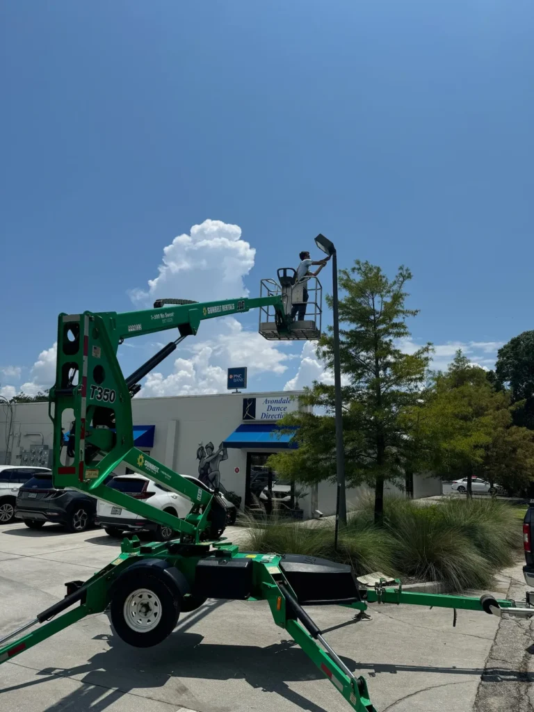 parking lot lighting replacement electrician