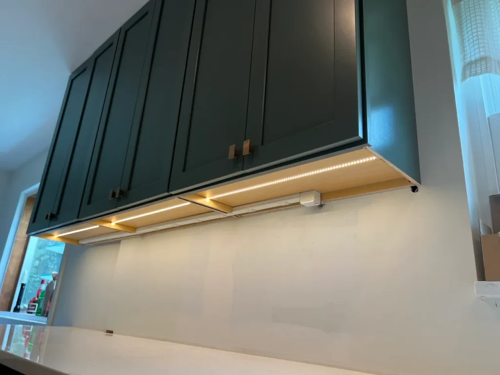 under-cabinet lighting installation